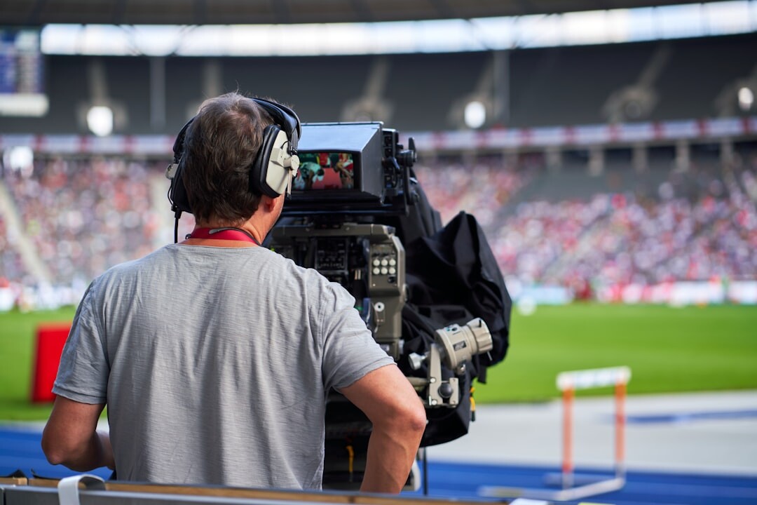 Press conference broadcast at a sports event